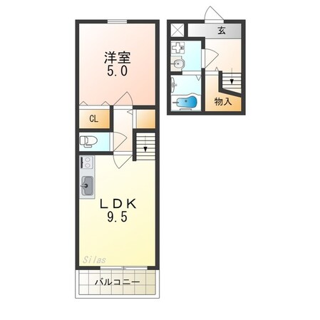 白鷺駅 徒歩7分 2階の物件間取画像